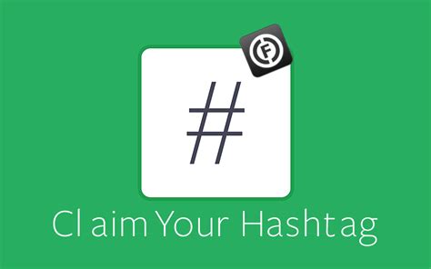 how to claim a hashtag.